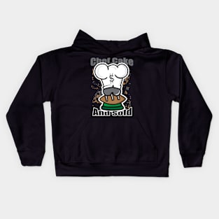 chef cooks and makes bread Kids Hoodie